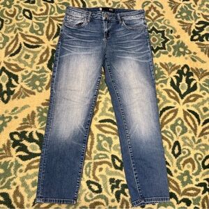 Kut from the Kloth Catherine Boyfriend Crop Stretch Jeans 6 29 x 25.5